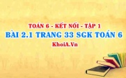 Bài 2.1 trang 33 SGK Toán 6 tập 1 Kết nối tri thức